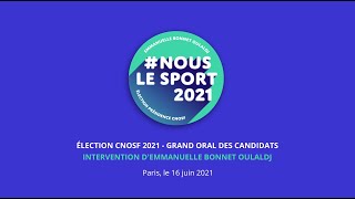 Élection CNOSF Grand Oral - 