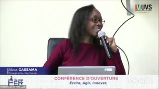 Dr Absa GASSAMA, enseignante-chercheuse à l'UVS, lors du FEF 2021 de St-Louis